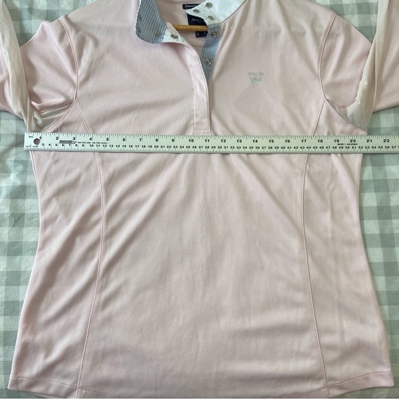 Horze Crescendo long sleeves shirt mesh pink size 12 equestrian clothing riding - Picture 7 of 11